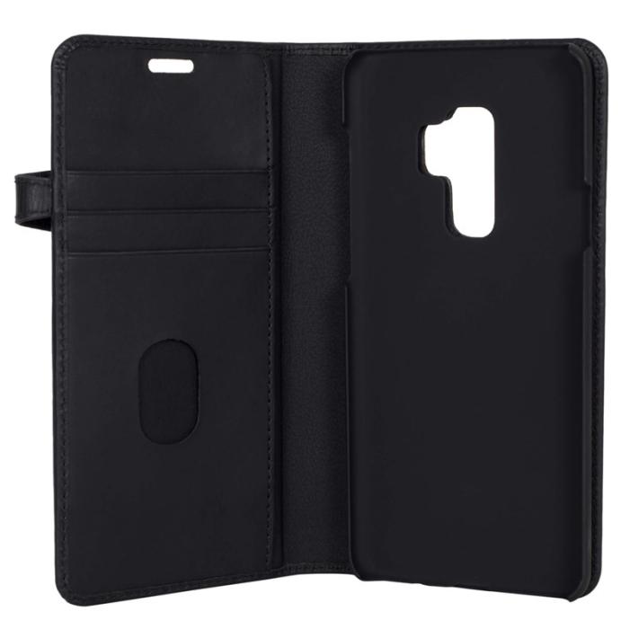 BUFFALO - BUFFALO äkta läder Plånboksfodral Samsung Galaxy S9 Plus - Svart