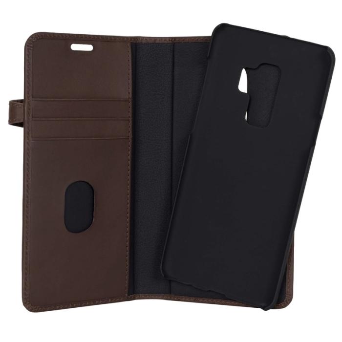 BUFFALO - BUFFALO äkta läder Plånboksfodral Samsung Galaxy S9 Plus - Brun