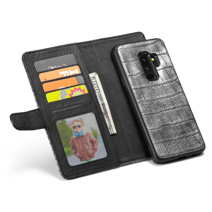 UTGATT4 - WHATIF Croco Plånboksfodral Samsung Galaxy S9 Plus - Svart