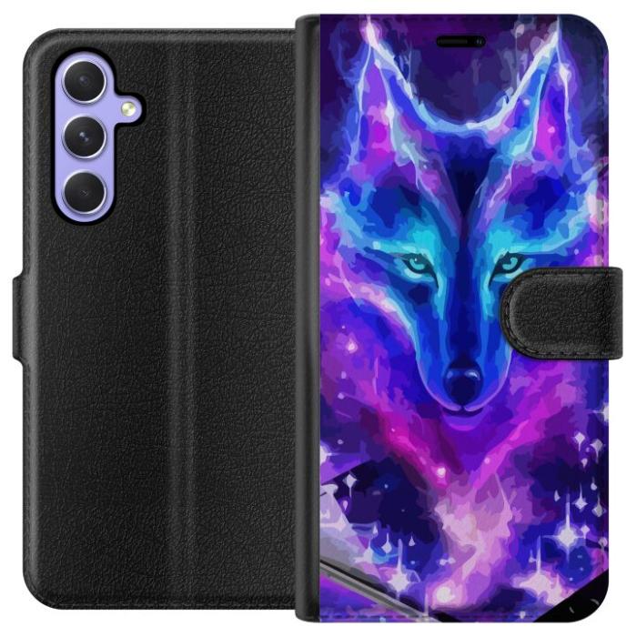 iSecrets - Plånboksfodral till Samsung Galaxy A54 med Neon Varg