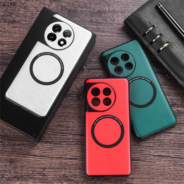 OEM - OnePlus 11 5G Mobilskal Magsafe PU-Läder - Vit