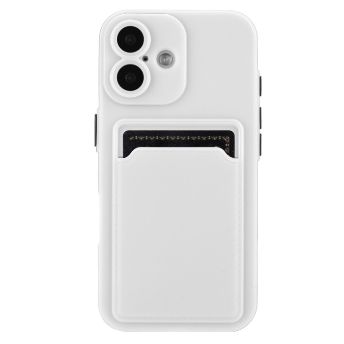A-One Brand - iPhone 16 Plus Mobilskal Korthållare TPU - Vit