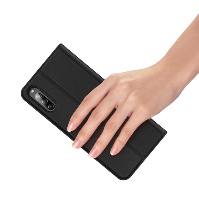UTGATT1 - DUX DUCIS Läder Plånboksfodral Sony Xperia L4 - Svart