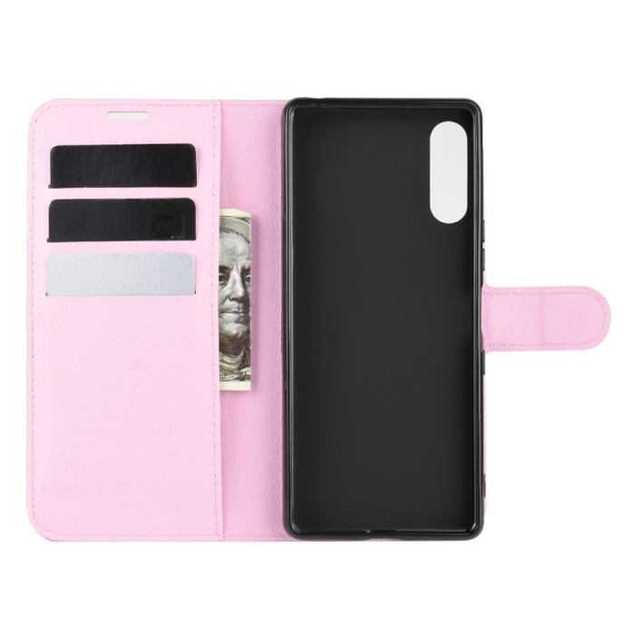 OEM - Litchi Läder Plånboksfodral Sony Xperia L4 - Rosa