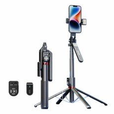 OEM - Dubbel Fjärrkontroll Selfiestick Bluetooth Gimbal Enkel V1-fyllnadslampa P325