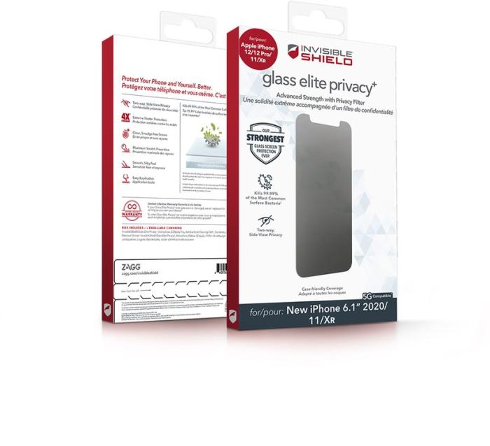 UTGATT5 - Invisibleshield Glass Elite Pri Vacy+ iPhone 11/XR/12/12 Pro
