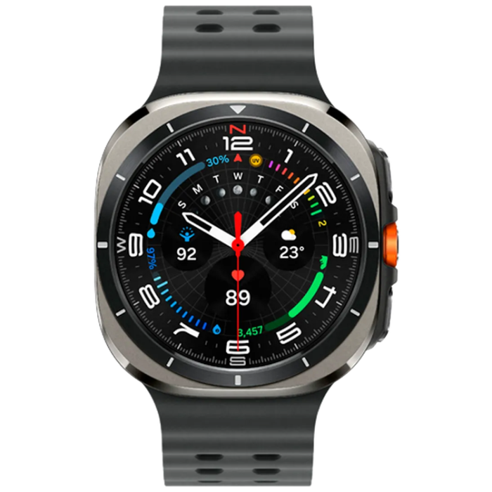 Samsung - Samsung Galaxy Watch Ultra Titanium Silver (Grå Rubber Strap)