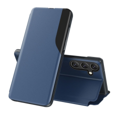 OEM - Galaxy S25 Edge Fodral Eco Läder View Elegant Flap - Blå