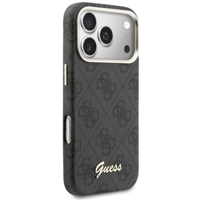 Guess - Guess Mobilskal För iPhone 17 Pro Max MagSafe 4G Script - Svart