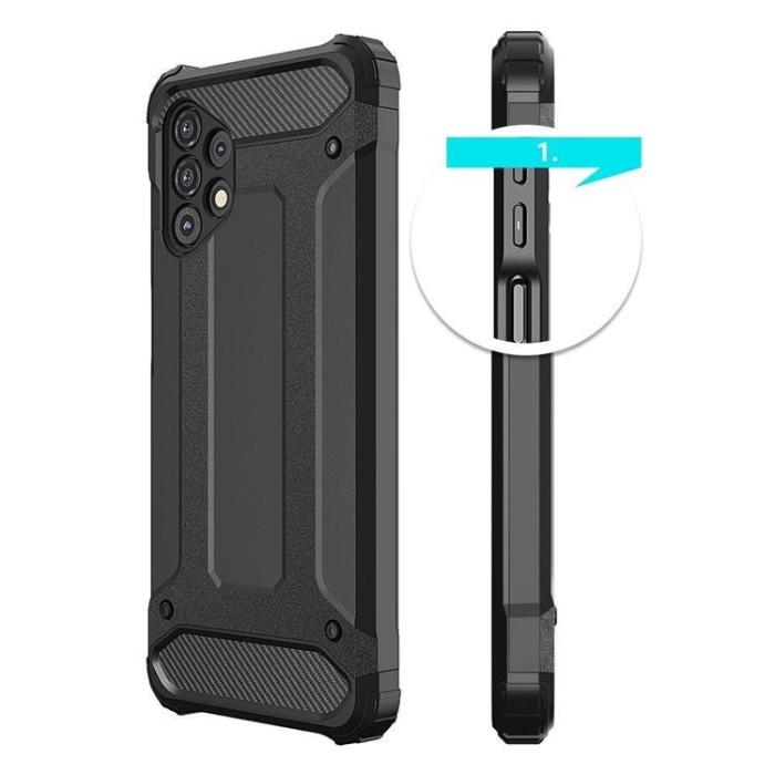 OEM - Galaxy A73 Skal Hybrid Armor Tough Rugged - Blå
