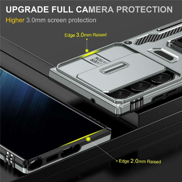 A-One Brand - Galaxy S25 Ultra Mobilskal Kickstand Slide - Grå