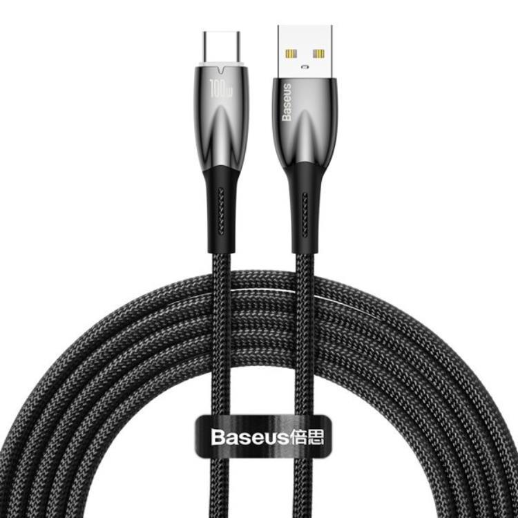 Baseus Glimmer USB-C till USB-A kabel 100W 2m - Svart | 3541 | AlltMobil