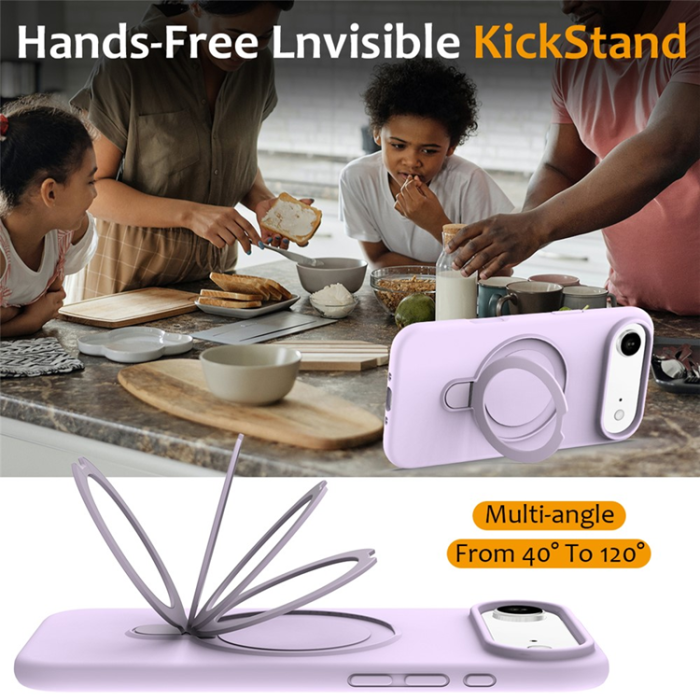 A-One Brand - iPhone Air Mobiskal MagSafe Kickstand PC + Silikon - Lila