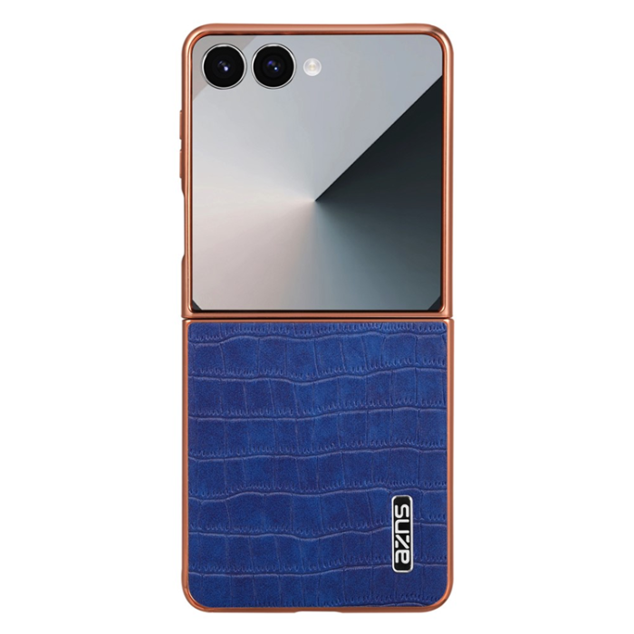 AZNS - AZNS Galaxy Z Flip 7 Mobilskal Crocodile Texture - Blå