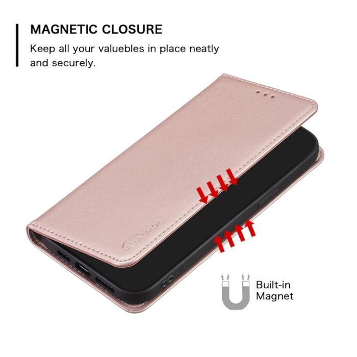 BINFEN COLOR - BINFEN Samsung Galaxy A37 Fodral KonstLäder - Roséguld
