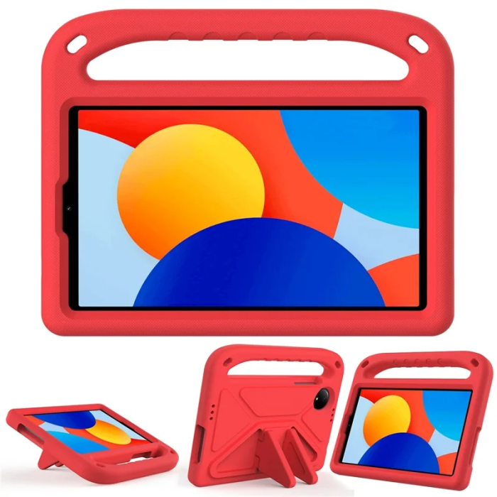 A-One Brand - Xiaomi Redmi Pad SE Skal EVA Handgrepp Kickstand - Röd