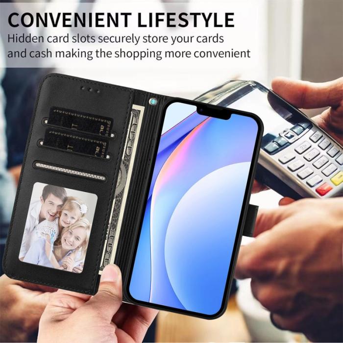 OEM - Samsung Galaxy A37 Plånboksfodral RFID Skydd Konstläder - Svart
