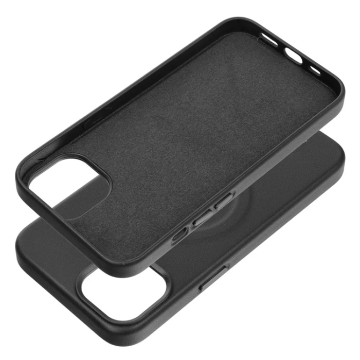 OEM - iPhone 12 Pro Mobilskal Magsafe Läder Roar - Svart