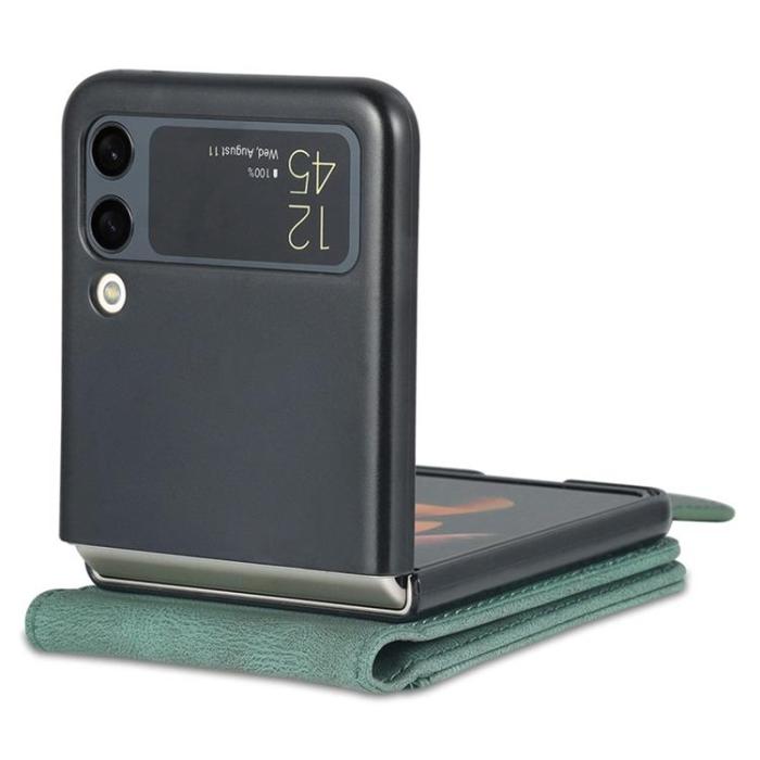 AZNS - AZNS Galaxy Z Flip 4 Plånboksfodral Flipping Magnetic - Grön