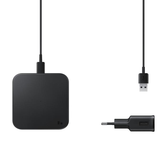 UTGATT5 - Samsung Duo Pad Trådlös Laddare Qi 9W Väggreseadapter - Svart