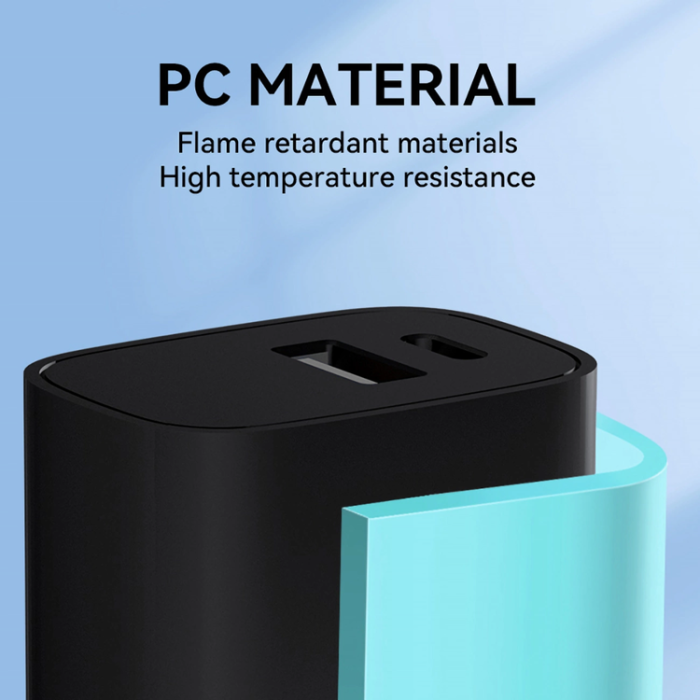 Wozinsky - Wozinsky USB-A USB-C 20W Väggladdare - Svart