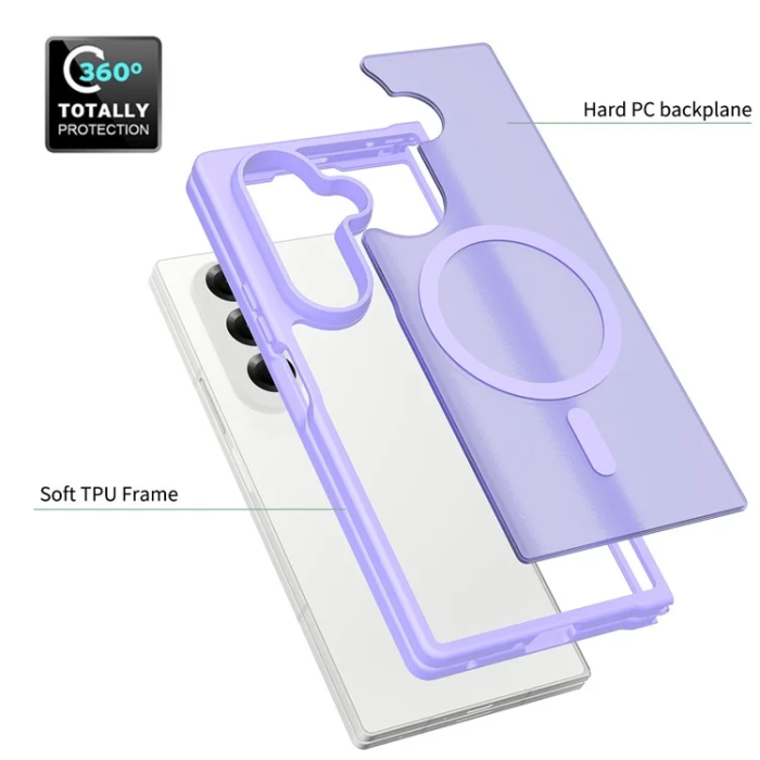A-One Brand - Galaxy Z Fold 7 Mobilskal MagSafe Acrylic - Lila