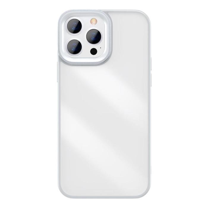BASEUS - Baseus Crystal Skal iPhone 13 Pro - Grå