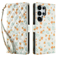 A-One Brand - Galaxy S25 Ultra Plånboksfodral Rhombic Floral A3