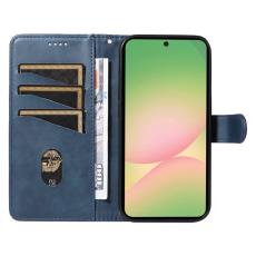 OEM - Samsung Galaxy A57 Pl&aring;nboksfodral Konstl&auml;der St&auml;ll - Bl&aring;