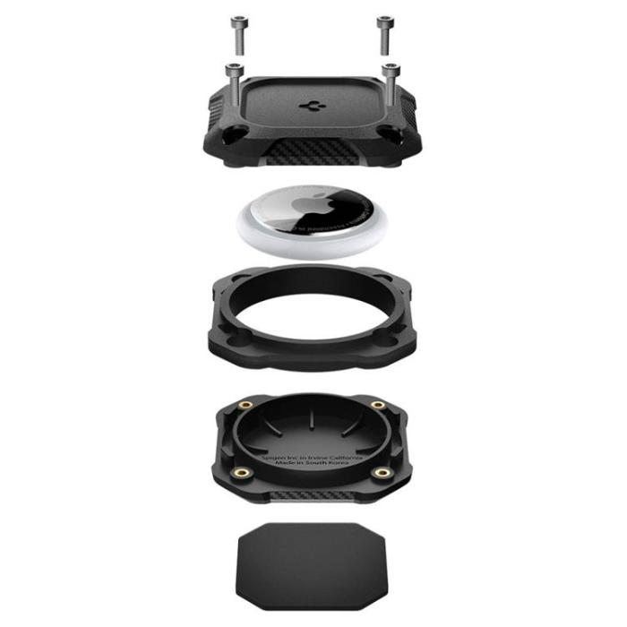 Spigen - Spigen Apple Airtag 1/2 Skal Tough Armor - Svart