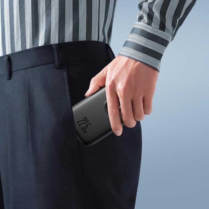 Joyroom - Joyroom Powerbank 10000mAh 22.5W med Inbyggd USB-C-kabel JR-PBF17 - Svart