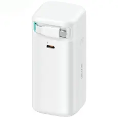 USAMS - USAMS Powerbank 18000mAh 45W Med USB-C Kabel Retractable - Vit