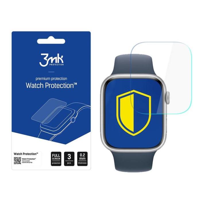 3MK - 3MK Apple Watch 9 (45mm) Plastfilm Skärmskydd ARC+ Transparent
