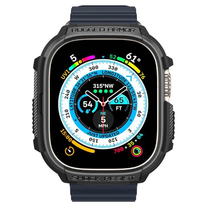 UTGATT - Spigen Apple Watch Ultra (49mm) Skal Rugged Armor - Matte Svart