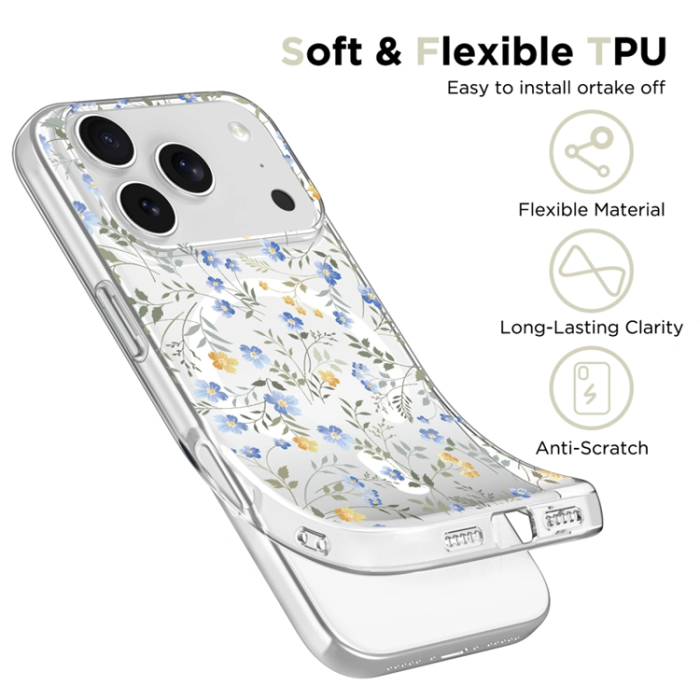 Tech-Protect - Tech-Protect iPhone 17 Pro Mobilskal Magsafe Flexair - Spring Flowers