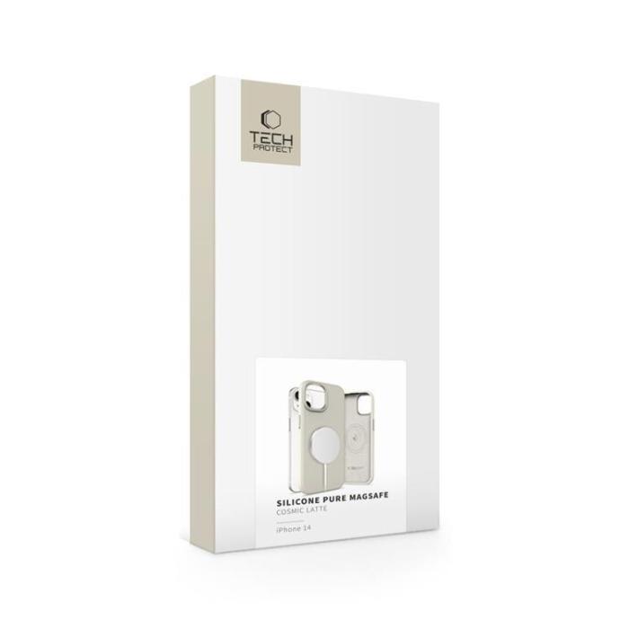 Tech-Protect - Tech-Protect iPhone 14 Mobilskal Magsafe Silikon Pure - Cosmic Latte