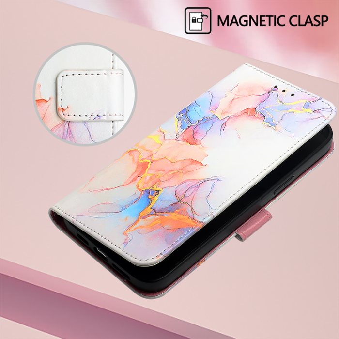 A-One Brand - iPhone 16 Pro Max Plånboksfodral Marble Pattern LS004