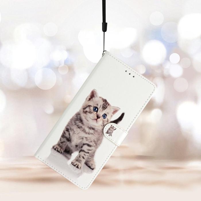 OEM - Samsung Galaxy A57 Plånboksfodral Konstläder Mönstertryck - Söt Katt