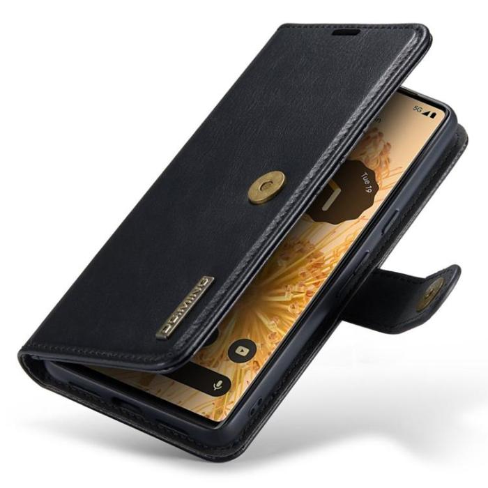 DG.MING - DG.MING Google Pixel 7 Pro Plånboksfodral Detachable 2in1 Äkta läder - Svart