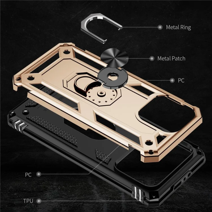 A-One Brand - iPhone 15 Pro Mobilskal med Kickstand - Guld