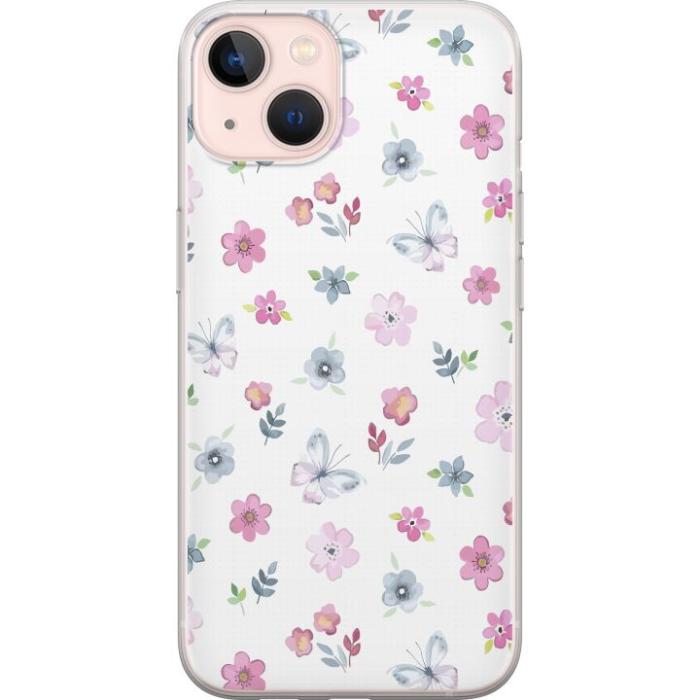 iSecrets - Mobilskal till Apple iPhone 13 mini med Blommor och fjärillar