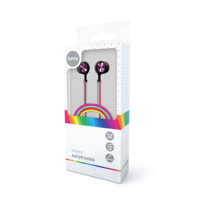 Setty - Setty Trådbunden Hörlurar SPD-J-313 - Rainbow