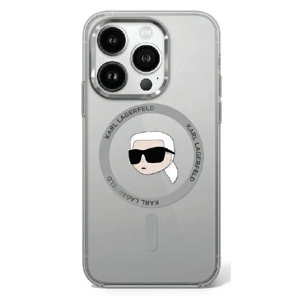 Karl Lagerfeld iPhone 16 Mobilskal MagSafe IML Metal Karl Head - Svart | 2353 | AlltMobil