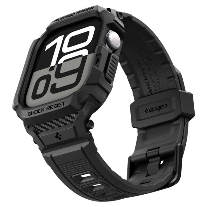 Spigen - Spigen Apple Watch 42mm Series 10 Skal Rugged Armor Pro - Matte Svart