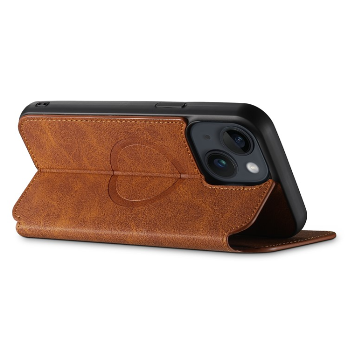 SUTENI - SUTENI iPhone 14 Plus Plånboksfodral Magsafe - Khaki