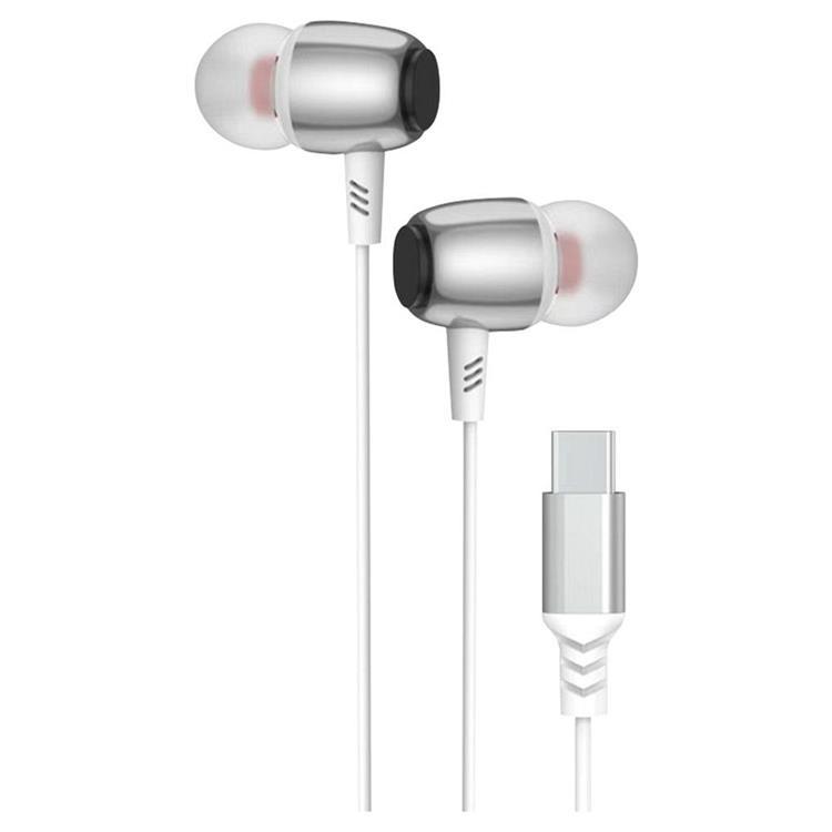 Blue Star Trådbunden Hörlurar USB-C Mikrofon M09C - Vit | 505771 | AlltMobil