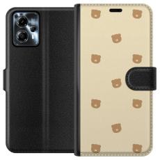 iSecrets - Pl&aring;nboksfodral till Motorola Moto G13 med Bj&ouml;rnm&ouml;nster