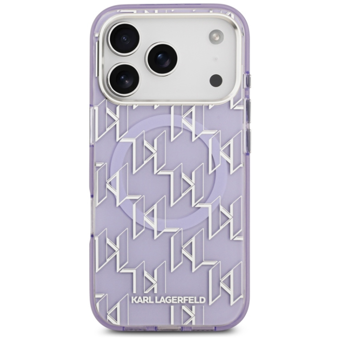 KARL LAGERFELD - Karl Lagerfeld iPhone 17 Pro Mobilskal Magsafe KL Monogram - Lila