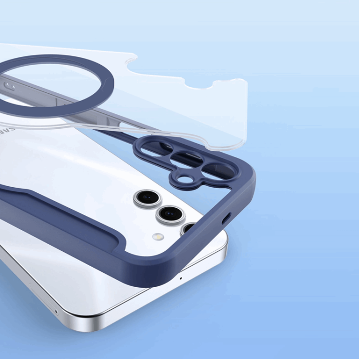 Dux Ducis - Dux Ducis Galaxy S25 Plånboksfodral MagSafe Skin X Pro - Blå