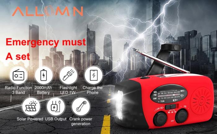 UTGATT1 - [5 PACK] Vevradio 2000mAh Powerbank, Ficklampa - 2 Orange 3 Svart